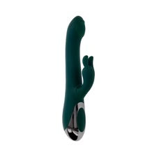 Evolved Rabbit Tap Tap Rechargeable Vibrating Dual Stimulator Silicone Green